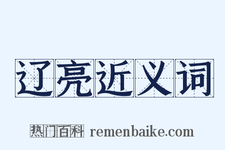 辽亮近义词是什么意思的图片
